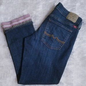 Lucky Brand Sweet Crop Cropped Jeans Boho Design
